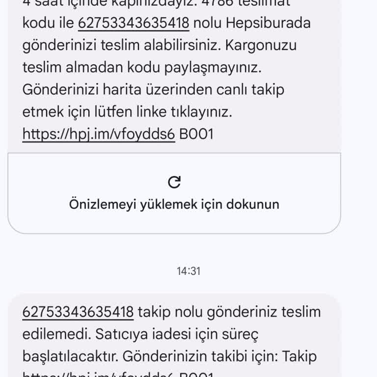Hepsijet Kargo Teslimatında Yaşanan Mağduriyet