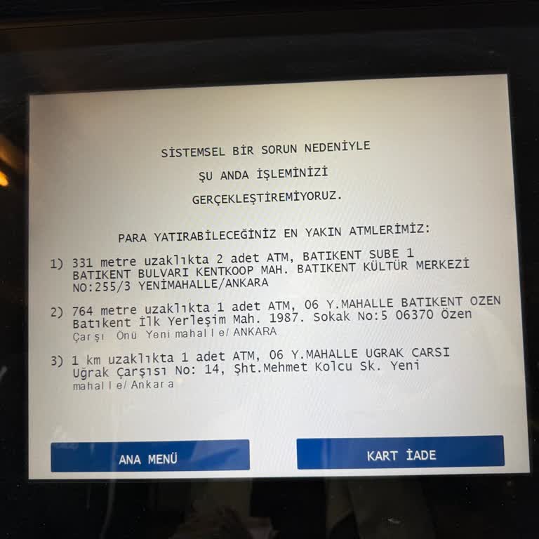 ATM'de Yutulan Para Ve Yavaş İşlem Süreci