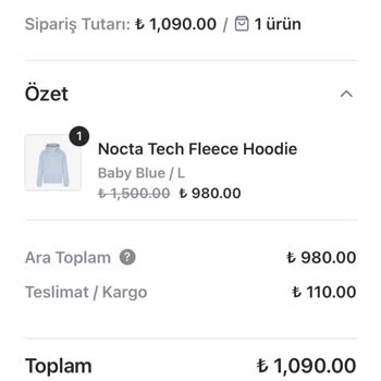 İlk Yıkamada Hayal Kırıklığı: Nike Nocta Eşofman Üstü
