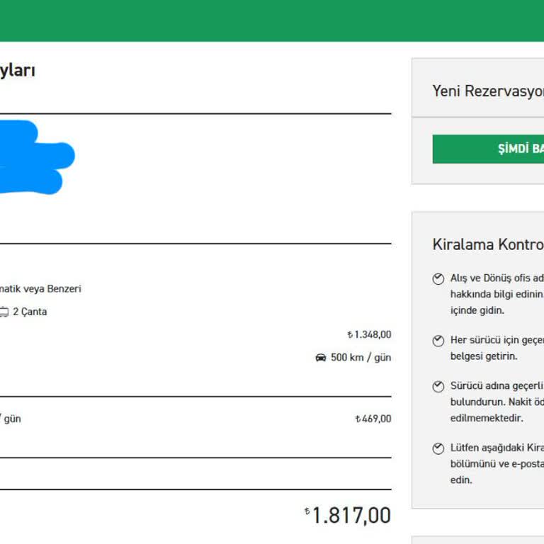 Yanlış Araç Ve Eksik Hizmet: Enterprise Adapazarı Şubesi Hayal Kırıklığı