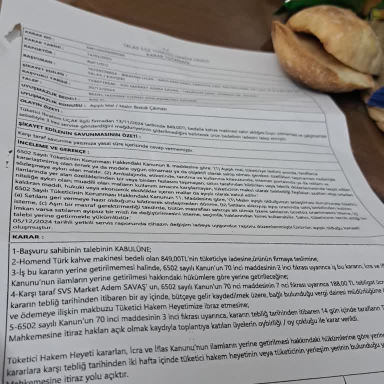 Kahve Makinesi İadesinde 6 Aylık Mağduriyet