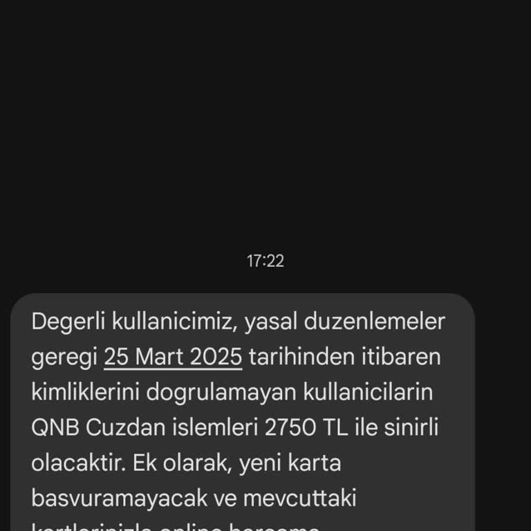 QNB Bankasından Gelen Beklenmedik Mesaj