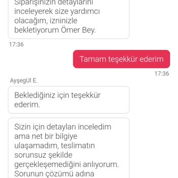 Teslim Edilmeyen Sipariş Ve Belirsiz Çözüm Süreci