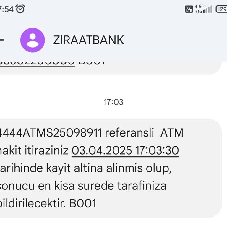 ATM'de Yutulan Para Sorunu