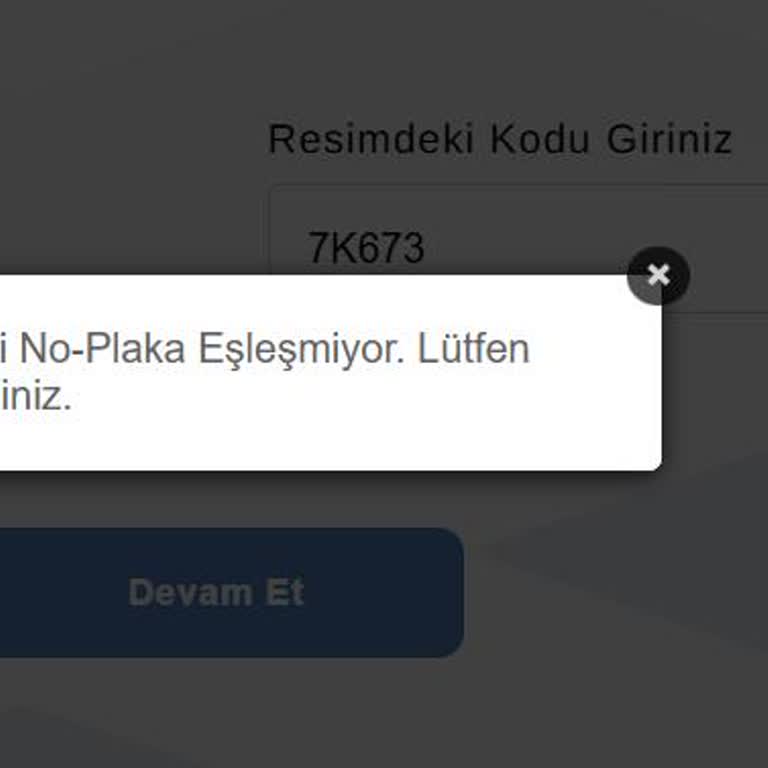Tüvtürk Randevu Sisteminde Hata: Tescil No Ve Plaka Eşleşmiyor