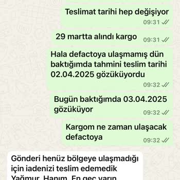 DeFacto İade Sürecinde Müşteri Hizmetleri Hayal Kırıklığı