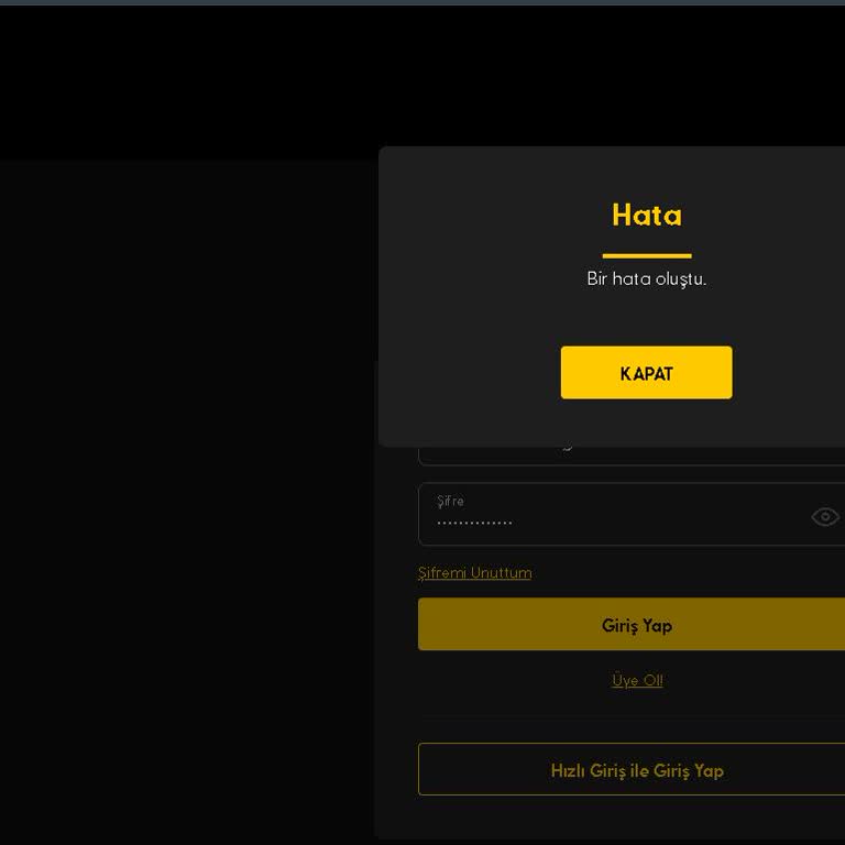 Hesaba Giriş Sorunu Ve Hata Mesajları