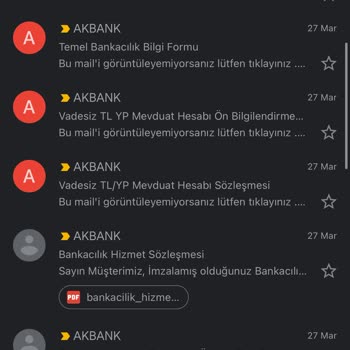 Akbank'tan Alakasız Mailler Alıyorum