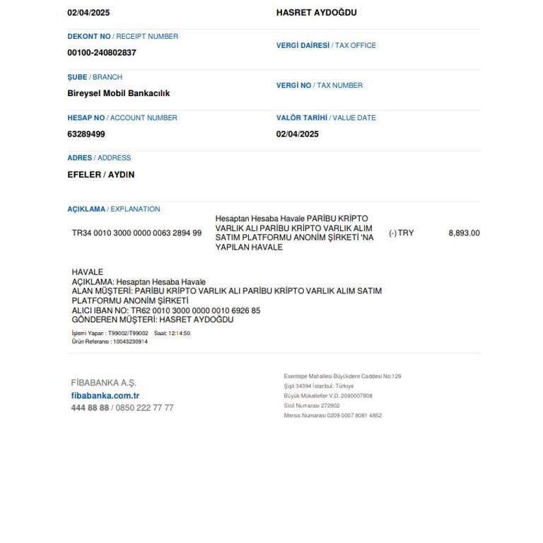 Paribu Hesabına Geçmeyen Para Transferi