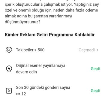 Reklam Gelir Programı Sorunu