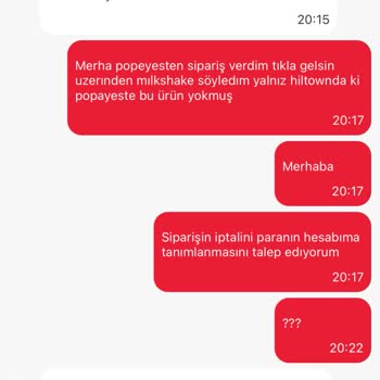 Çikolatalı Milkshake Siparişim Neden Gelmedi?