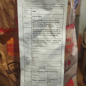 Popeyes Bodrum'da Tekrarlayan Sipariş Sorunları