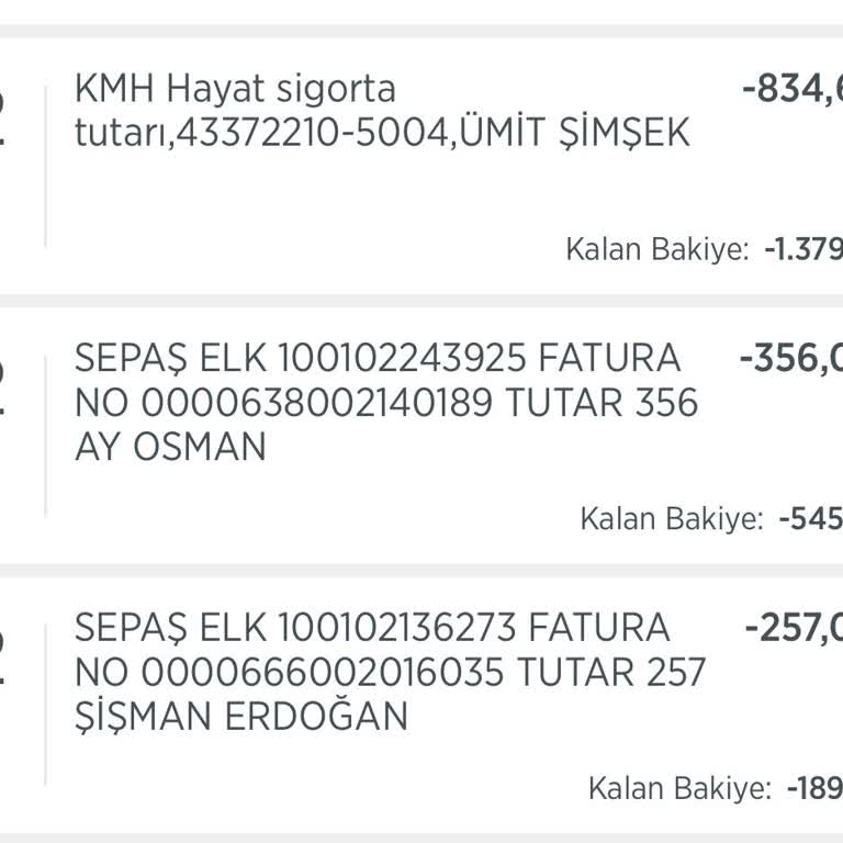 Ziraat Bankası'ndan Bilgim Dışında Yapılan Kesintiler