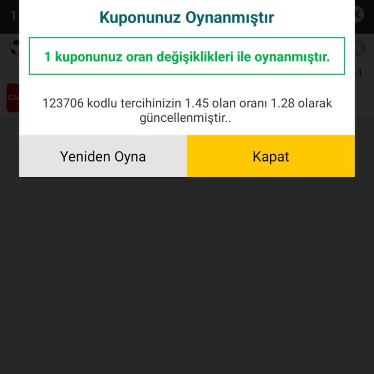 Oran Değişikliği Şikayeti