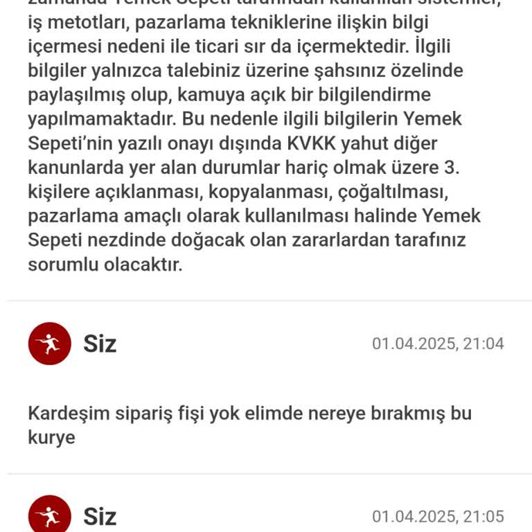Siparişim Teslim Edilmedi, Kurye İle İletişim Yok
