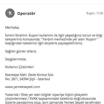 Yemeksepeti İndirim Kodu Mağduriyeti: 150 TL İndirim Yerine Fazla Ödeme!