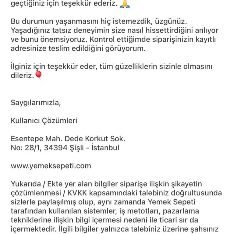 Yemeksepeti Sipariş Kabusu: Çözüm Ve Destek Yok!