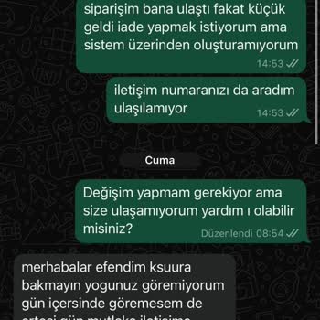 Ürün İadesi İçin İletişim Sorunu Yaşıyorum