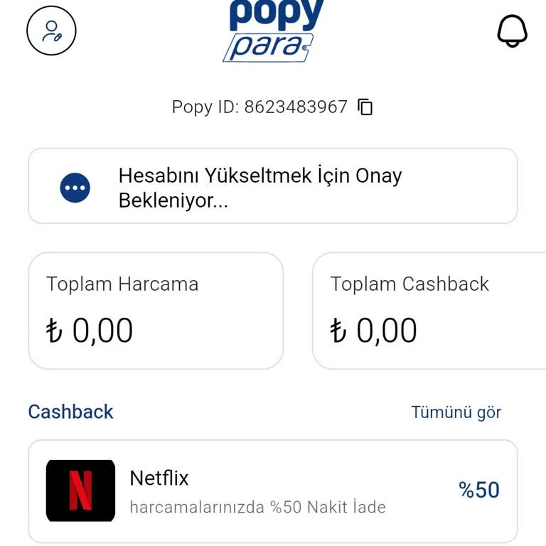 Kimlik Onayı Bekleyen Popypara Kullanıcısı
