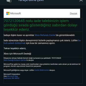 İade İşlemi Sonrası Geciken Para İadesi Ve Yanlış Mail Gönderimi