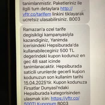 Vodafone'un Hediye Kuponu Sorunu Ve Müşteri Hizmetleri Hayal Kırıklığı