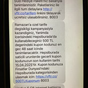 Vodafone'un Hediye Kuponu Sorunu Ve Müşteri Hizmetleri Hayal Kırıklığı