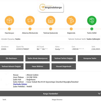 Yanlış Teslimat Bildirimi Ve Ürün Eksikliği