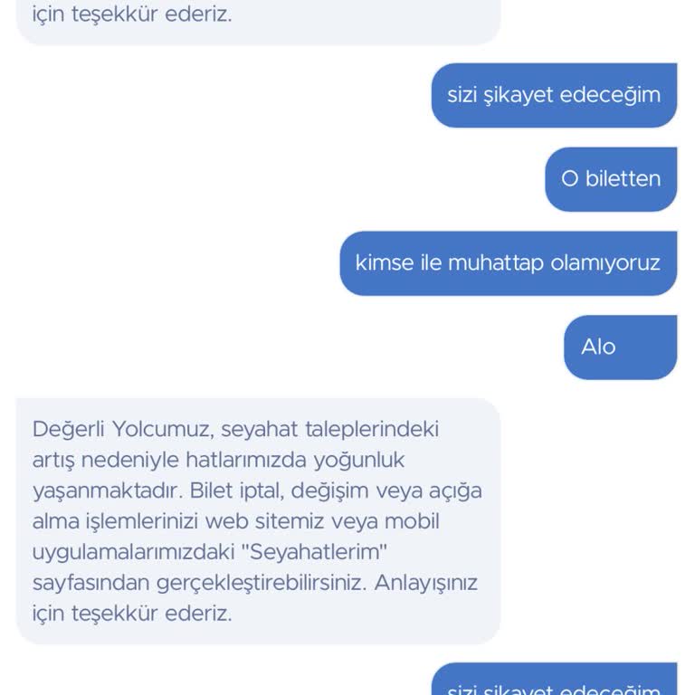 Obilet Müşteri Hizmetleriyle İletişim Sorunu