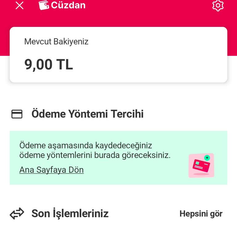Yemeksepeti Cüzdan İade Sorunu