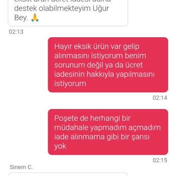 Yemeksepeti'nde Eksik Ürün Ve Yetersiz Telafi