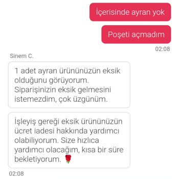 Yemeksepeti'nde Eksik Ürün Ve Yetersiz Telafi