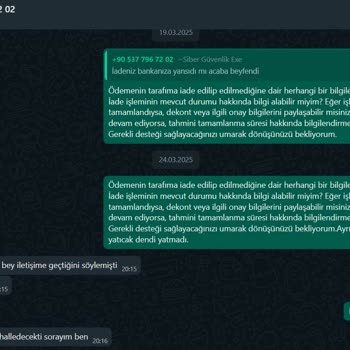 Param İade Edilmiyor Ve Müşteri Hizmetleri Yetersiz