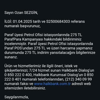 Halkbank Müşteri Hizmetleri İle Çözülemeyen Paraf Puan Sorunu