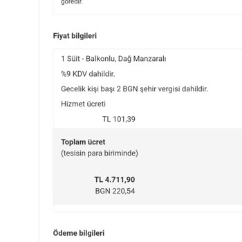 Yanlış Yansıtılan Otel Rezervasyonu Ücreti