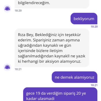 Getir Yemek Siparişim Gelmedi Ve Ücret İadesi Yapılmadı
