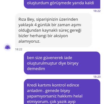 Getir Yemek Siparişim Gelmedi Ve Ücret İadesi Yapılmadı
