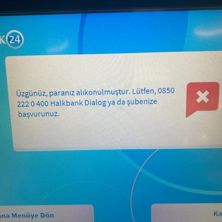 ATM'de Sıkışan Para İadesi İçin Acil Çözüm Bekliyorum