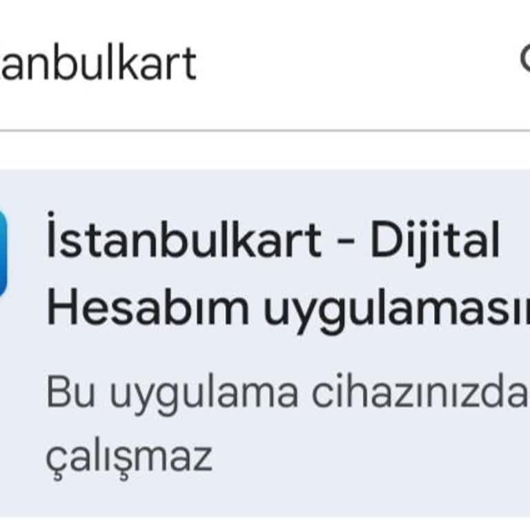 İstanbulkart Uygulaması Erişim Sorunu