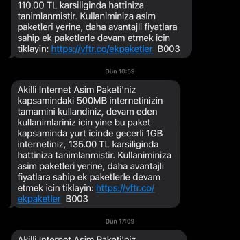 Fahiş Fatura Ve Paket Satışı Şikayeti