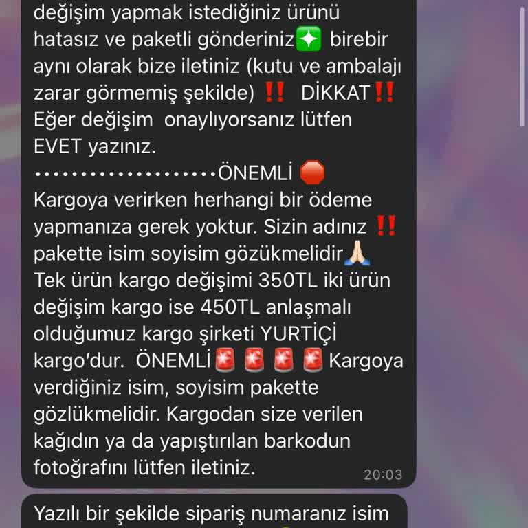 Ayakkabı Değişiminde Haksız Kargo Ücreti Talebi