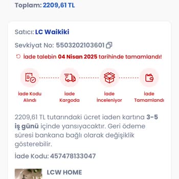 LCW Online Alışverişimde Mağduriyet Ve Yetersiz Müşteri Hizmetleri
