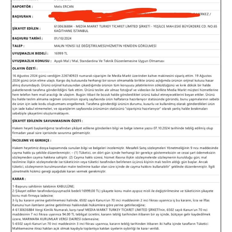 Kırık Espresso Makinesi Ve İade Sorunu