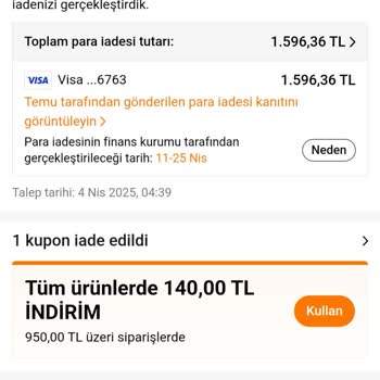 Yanlış Sipariş İptalinde Para İadesi Sorunu