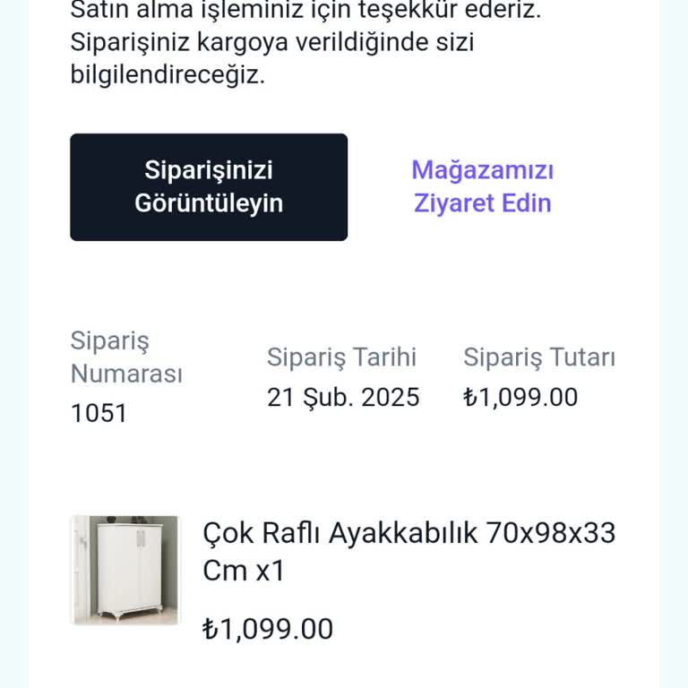 Ayakkabılık Siparişi Mağduriyeti: Cevapsız Kalan Talepler