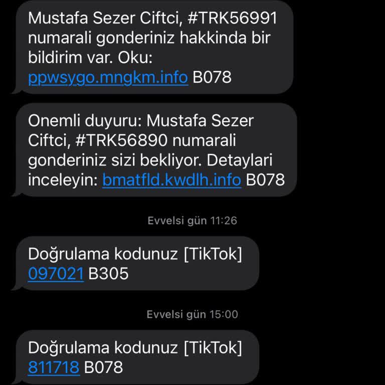 TikTok'tan Gelen Şüpheli Mesajlar Ve Ödeme Talepleri