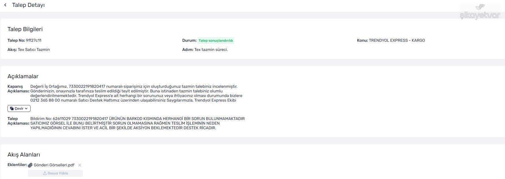 TRENDYOL A GIRI SORUNLAR NEDENLERI VE visual data 2