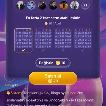 Bingo Oyununda Kazandığım Hediyeler Verilmedi
