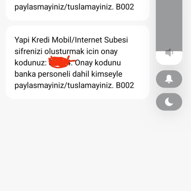 Yanlış Gönderilen Onay Kodu