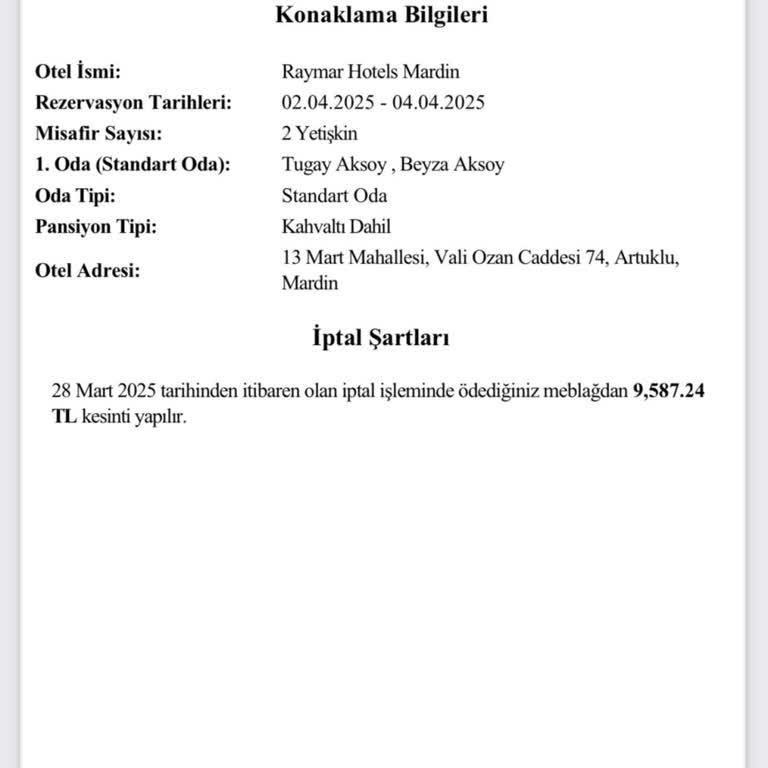 Otelde Hayal Kırıklığı Ve Yetersiz Hizmet