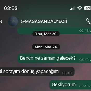 Zamanında Teslim Edilmeyen Bench Ve Kötü Müşteri Hizmeti